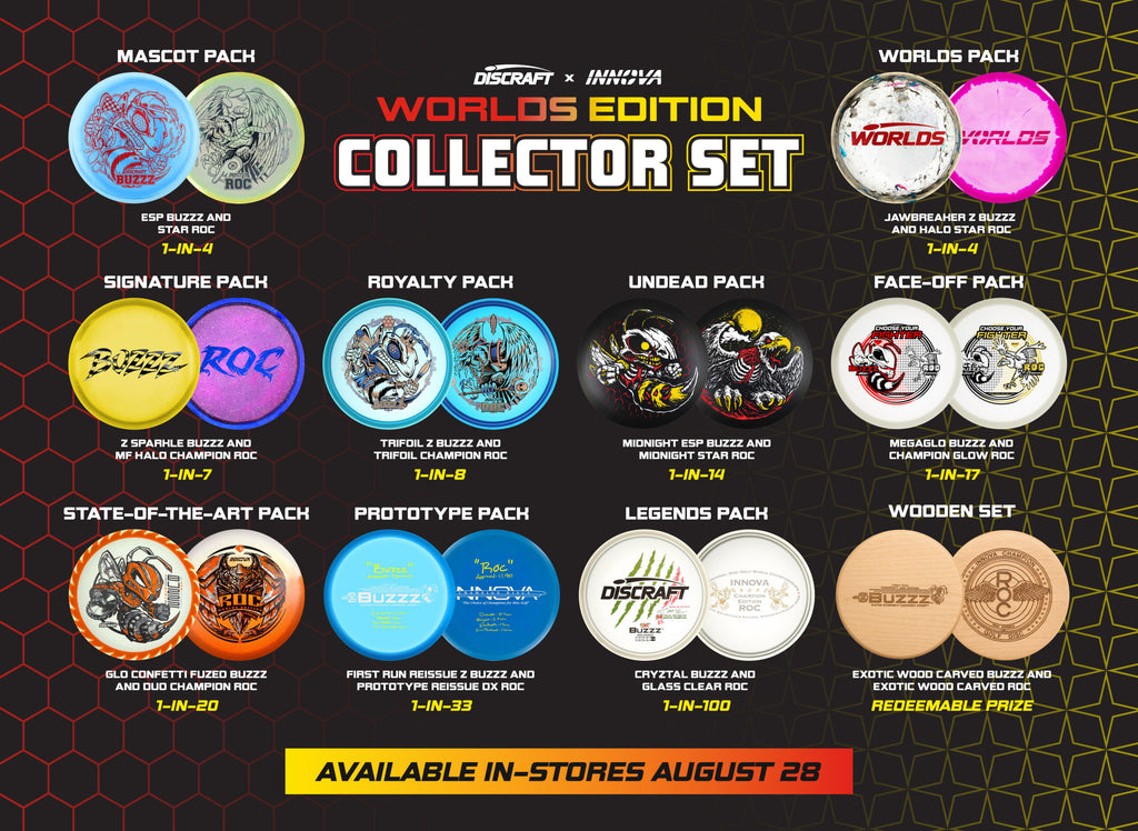 2026 WORLDS Edition Collector Set – Discraft Buzzz and Innova Roc – PRE-ORDER  2026 WORLDS Edition Collector Set – Discraft Buzzz and Innova Roc – PRE-ORDER